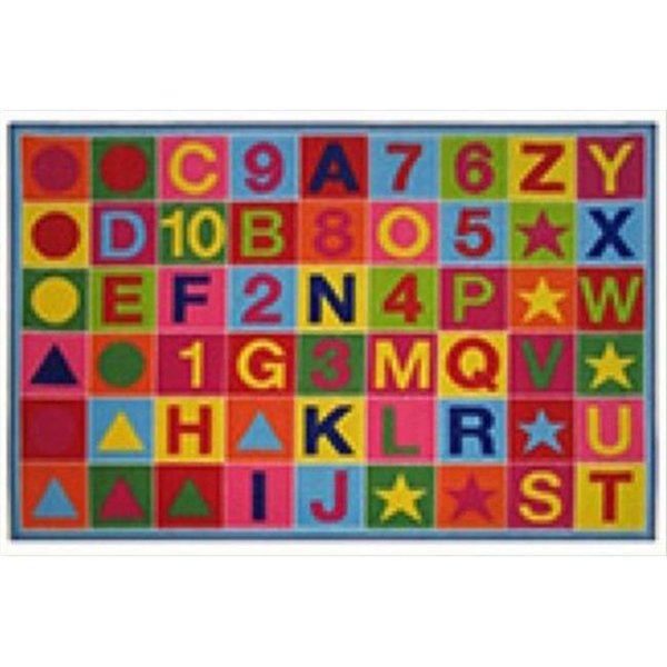 La Rug, Fun Rugs La Rug FT-150 39 in. x 58 in. Fun Time Alphanumeric Fun Kids Rug - Multi Colored FT-150